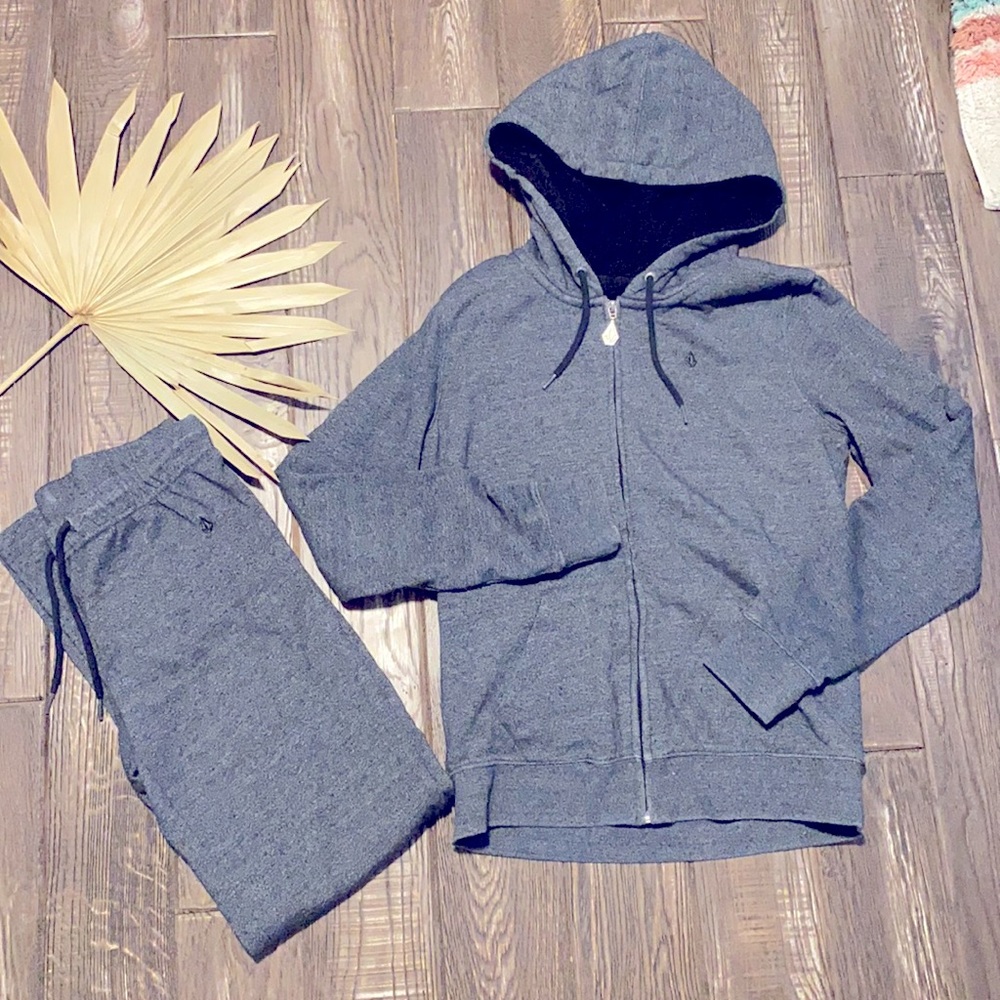 Volcom Stone Sherpa lined sweater size M / sweatpants size XS